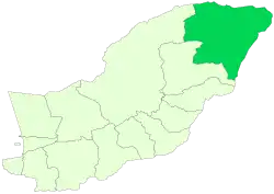 Location of Maraveh Tappeh County in Golestan province