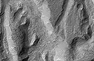 Surface features that show down hill movement, as seen by HiRISE.