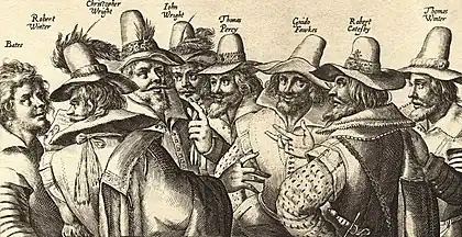 England, 1600s(Detail from a contemporary engraving of the Gunpowder Plotters)