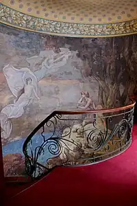 Stair hall fresco