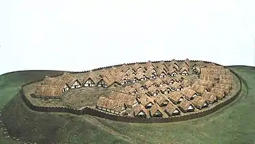 Hünenburg bei Watenstedt, central settlement reconstruction, c. 1000 BC.