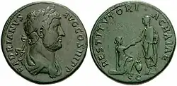 Image 54Sestertius issued under Hadrian circa AD 134–138 (from Roman Empire)