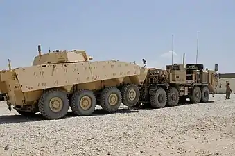 HEMTT M984A4 wrecker with armored cab