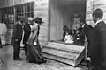 Empress Sadako visiting survivors after the Great Kanto earthquake in 1923