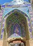 The gate to the mosque from al-Rasheed Street.