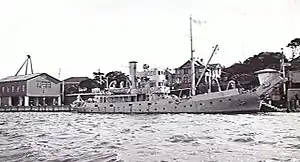 HMAS Kookaburra docked at Garden Island