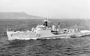 Blackwood class Frigate, HMS Grafton, 1954 (IWM HU129845)