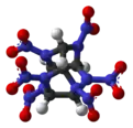 Ball and stick model of hexazaisowurtzitane