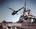 HO3S-1 flying over Kearsarge in 1948