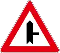 I-28.1Intersection on a priority road with a non-priority road from right