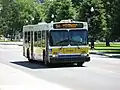 New Flyer D40LFs like this one seen at McMaster University form much of the HSR's recent bus fleet.