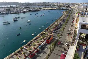 Gżira promenade in February 2014