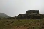 Military bunkers at the pass