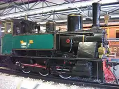 Preserved 1902 Krauss steam locomotive No. 10 at the Israel Railway Museum