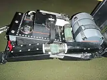 Halcyon PVR-BASC semi-closed circuit rebreather - open, from left