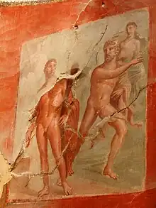 Image 38A fresco from Herculaneum depicting Heracles and Achelous from Greco-Roman mythology, 1st century CE (from Culture of ancient Rome)