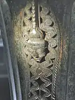 Base of the handle at Dürnberg; the head has a characteristic Celtic "leaf-crown".