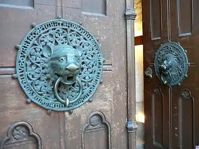 Image 2The lion head door handles of Hauptkirche St. Petri date to the late 1300s. (from History of Hamburg)