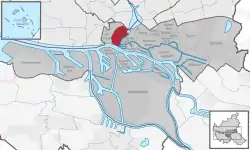 Location of Neustadt within Hamburg-Mitte