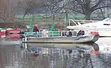 The ferry departing from the north bank