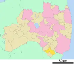 Location of Hanawa in Fukushima Prefecture