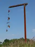 Hanging butterfly sculpture