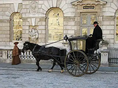 Image 9A Hansom cab at Somerset House.