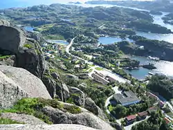 View of Hardbakke, on Sula island