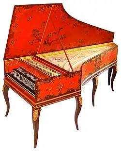 Image 14Double-manual harpsichord by Vital Julian Frey, after Jean-Claude Goujon (1749) (from Baroque music)