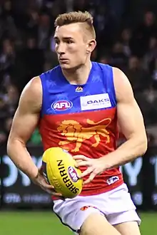 Colour photograph of Harris Andrews in 2018