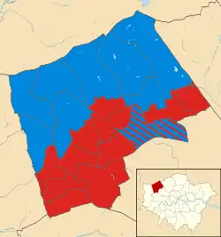 Harrow 2018 results map