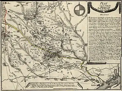 Fosa Traian depicted in 1789 map