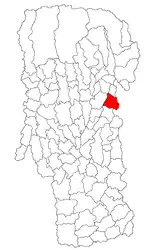 Location in Argeș County