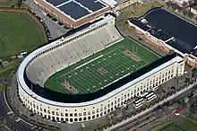 Image 29Harvard Stadium, the first collegiate athletic stadium built in the U.S. (from Boston)