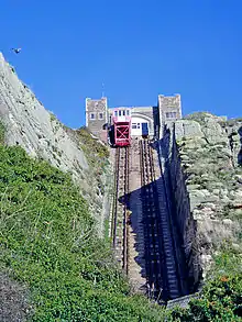 Credit: Ian DunsterLooking up at the East Hill Cliff Railway in Hastings, the steepest funicular railway in the country.

More about East Hill Cliff Railway...