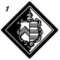 Hatchment of a man leaving a surviving wife