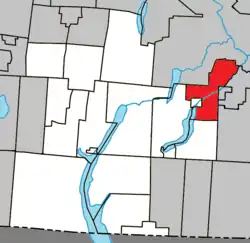 Location within Memphrémagog RCM