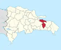 Location of the Hato Mayor Province