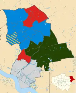 Havering 2002 results map