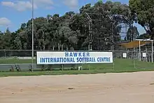 sign for softball centre