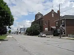 Hazard Street in Summit Hill, July 2013