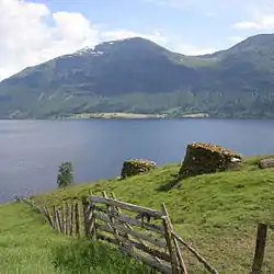 View from Heggjabygda across the lake