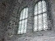 Stained glass windows in the staircase