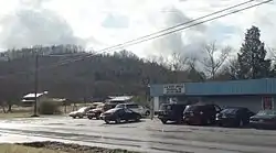 Heiskell post office and farm scene