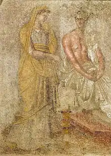 Image 7Hellenistic Greek terracotta funerary wall painting, 3rd century BC (from History of painting)