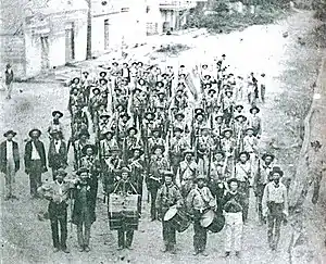 Image 8Officers and soldiers of the Hempstead Rifles are mustered in at Washington (from History of Arkansas)