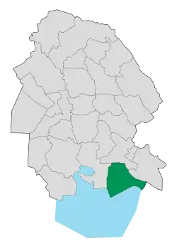 Location of Hendijan County in Khuzestan province