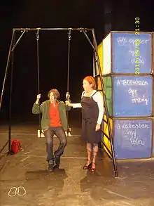 Henriett in a swing and Börcsök Enikő, Trafó House of Contemporary Arts, Budapest, 2010