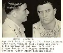 Mug shot of Henry Methvin, December 1931, age 20