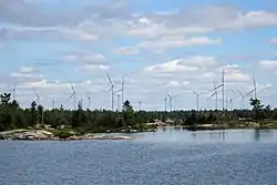 Henvey Inlet reserve as seen from Georgian Bay